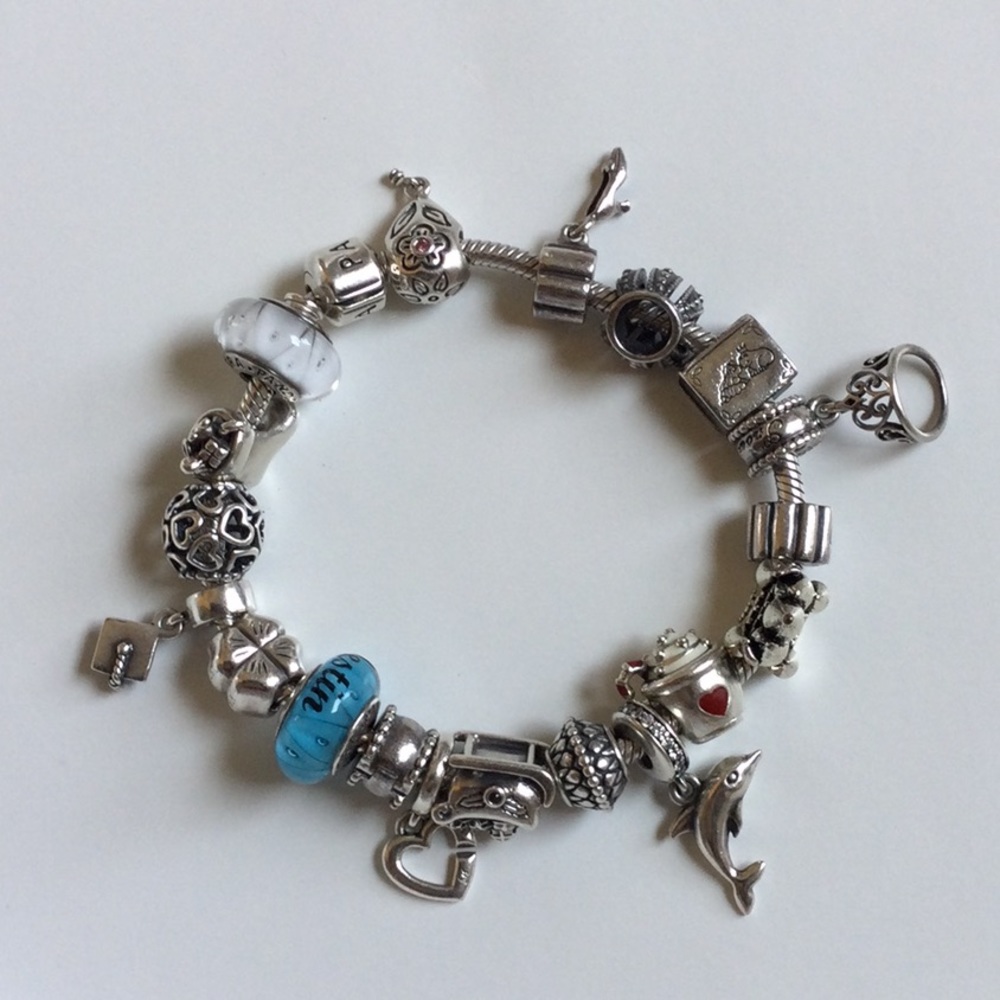 Pandora bracelet and charms